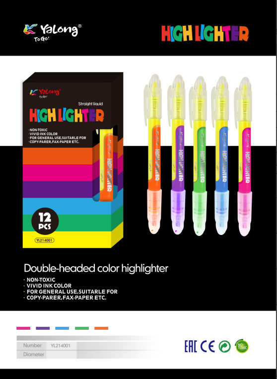 MARQUEUR FLUO DOUBLE YALONG