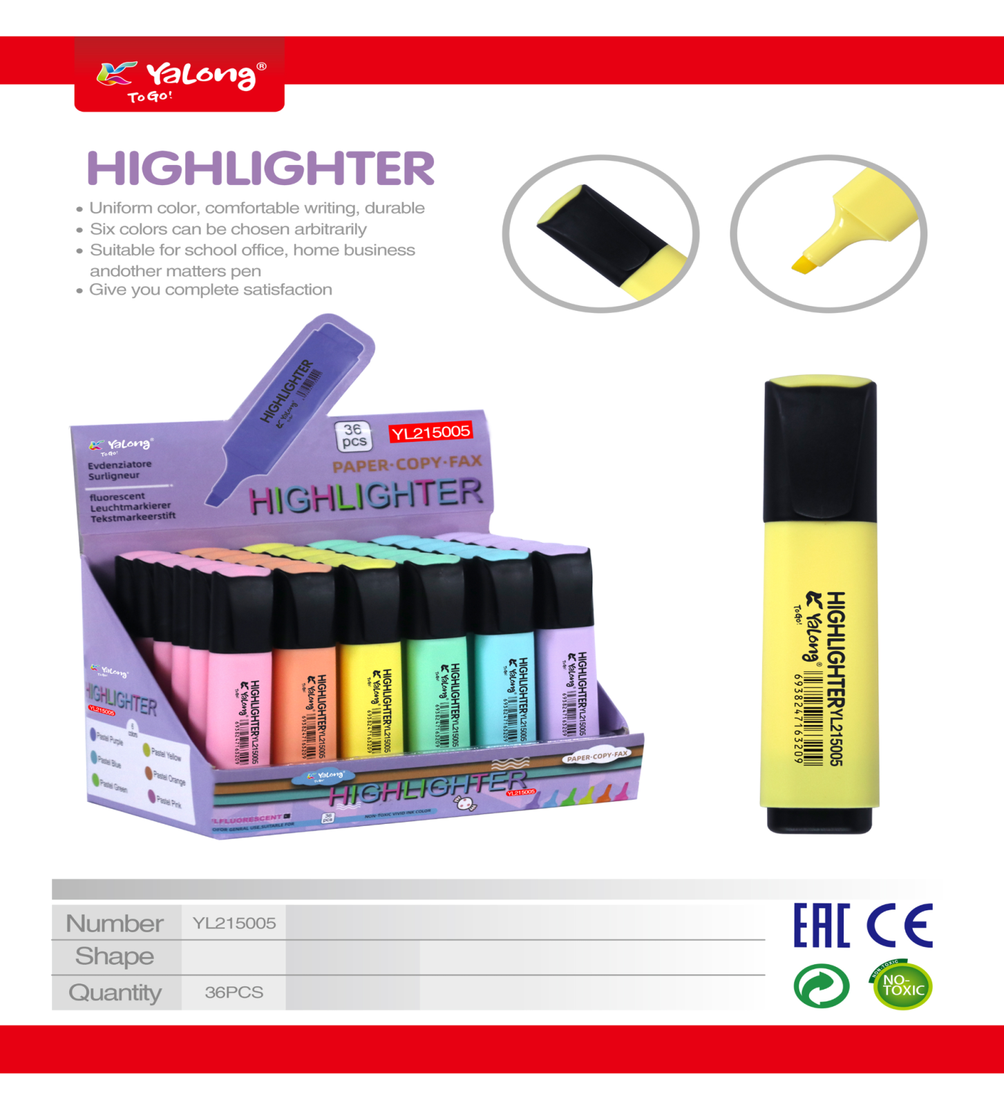 MARQUEUR YALONG PASTEL